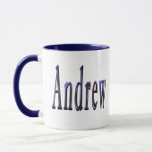Mug Logo du nom d'Andrew bleu, (Gauche)