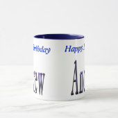 Mug Logo du nom d'Andrew bleu, (Centre)