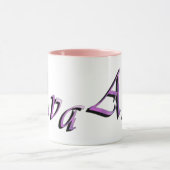 Mug Logo du nom d'Ava violet rose, (Centre)