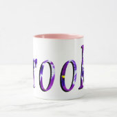 Mug Logo du nom de Brooke Florale Violet, (Centre)