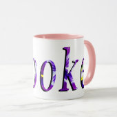 Mug Logo du nom de Brooke Florale Violet, (Devant droit)