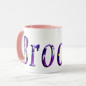 Mug Logo du nom de Brooke Florale Violet, (Devant gauche)