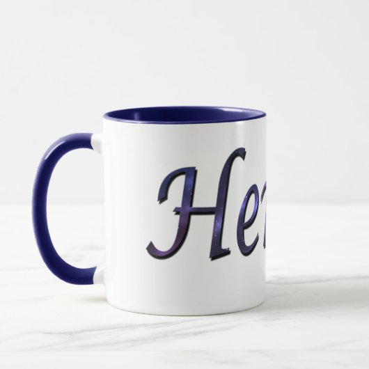 Mug Logo du nom de Henry bleu, (Gauche)