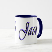 Mug Logo du nom de Jacob, (Devant droit)