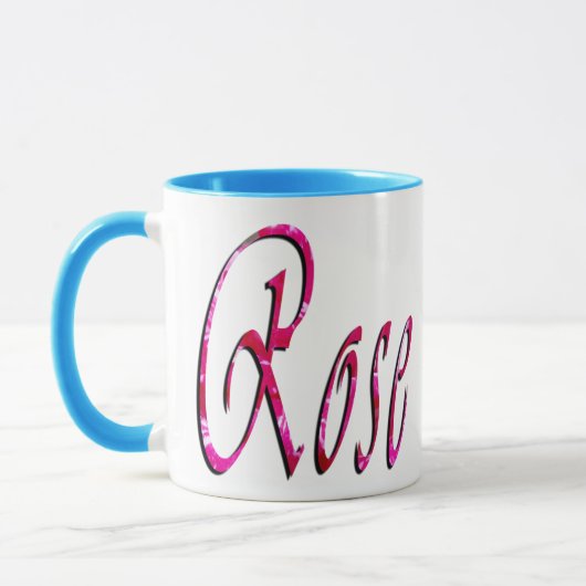 Mug Logo du nom de la femme rose, (Gauche)