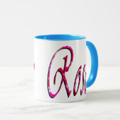 Mug Logo du nom de la femme rose, (Devant droit)
