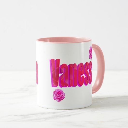 Mug Logo du nom de Vanessa, (Devant droit)