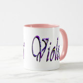 Mug Logo du nom de violet, (Devant droit)