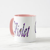 Mug Logo du nom de violet, (Devant gauche)