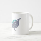 Mug logo du parc des oiseaux Joshua Tree cailles (Devant droit)