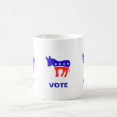 Mug logo du parti démocrate et texte de vote modifiabl (Centre)