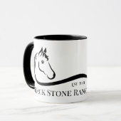 Mug Logo du ranch cheval marque équestre stable (Devant gauche)