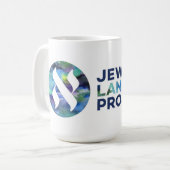 Mug Logo du rectangle Projet en langue juive (Devant gauche)