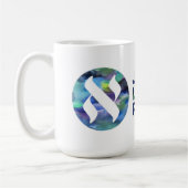 Mug Logo du rectangle Projet en langue juive (Gauche)