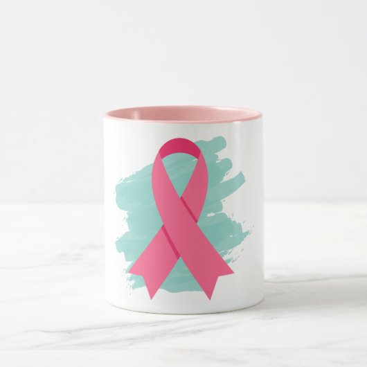Mug Logo du ruban rose pour la sensibilisation au canc (Centre)