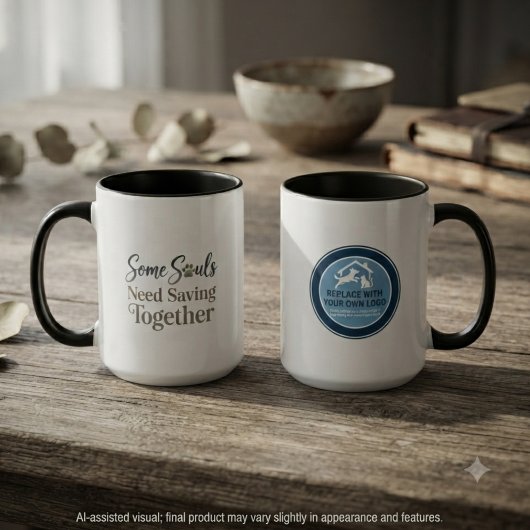 Mug Logo du sauvetage ensemble pour certaines âmes