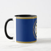 Mug Logo du service d'incendie Badge bleu et blanc (Gauche)