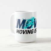 Mug Logo dynamique avec silhouette de coureur et texte (Devant gauche)