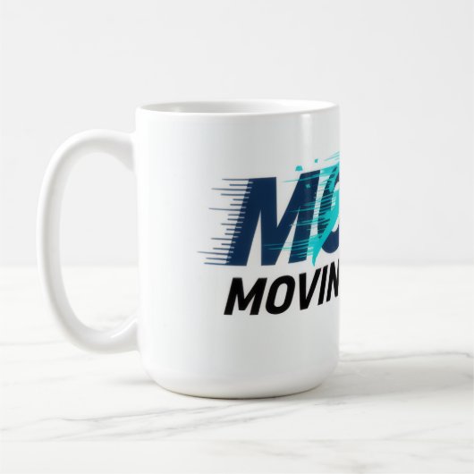 Mug Logo dynamique avec silhouette de coureur et texte (Gauche)