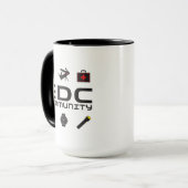 Mug - logo EDCC en noir avec couleurs (Devant gauche)