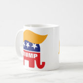 Mug Logo éléphant du GOP avec la coiffure de Donald Tr (Devant gauche)
