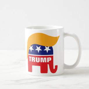 Mug Logo éléphant du GOP avec la coiffure de Donald Tr