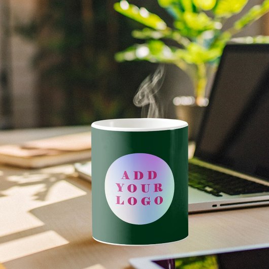 Mug logo Emerald green business