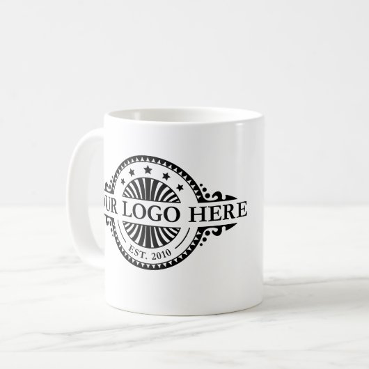 Mug Logo et QR Code, Social Media, Marketing (Devant gauche)
