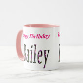 Mug Logo Floral Bailey Name, (Devant gauche)