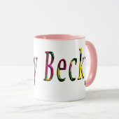 Mug Logo Floral Becky Name, (Devant droit)