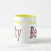 Mug Logo Floral Becky Name, (Centre)