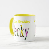 Mug Logo Floral Becky Name, (Devant gauche)