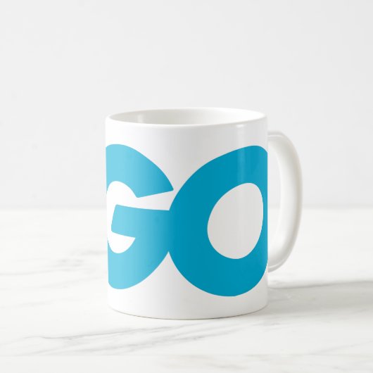 Mug Logo Golang (Go Programming Language) (Devant droit)