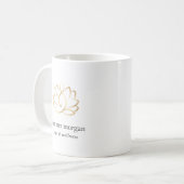 Mug Logo Gold Lotus Flower (Devant gauche)