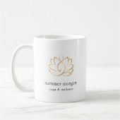 Mug Logo Gold Lotus Flower (Gauche)