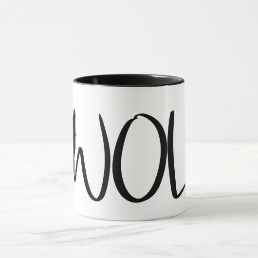Mug Logo graphique Wolf Text (Centre)