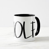 Mug Logo graphique Wolf Text (Devant droit)