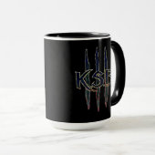 Mug Logo grunge bleu de KSB (Devant droit)