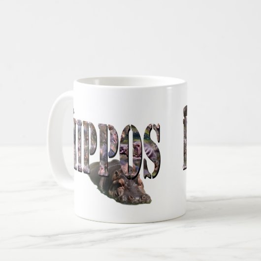 Mug Logo Hippo Avec Hippopotame, (Devant gauche)