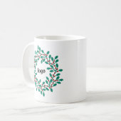 Mug Logo Holly Wreath Vacances d'affaires (Devant gauche)