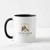 Mug Logo Immobilier Or Noir Luxe  (Gauche)