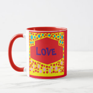 Mug Logo Inséparable sur la conception de points rouge