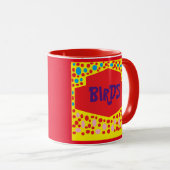 Mug Logo Inséparable sur la conception de points rouge (Devant droit)
