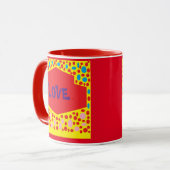 Mug Logo Inséparable sur la conception de points rouge (Devant gauche)