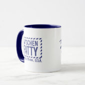 Mug Logo Kitschen Fatty Deli Bleu (Devant gauche)