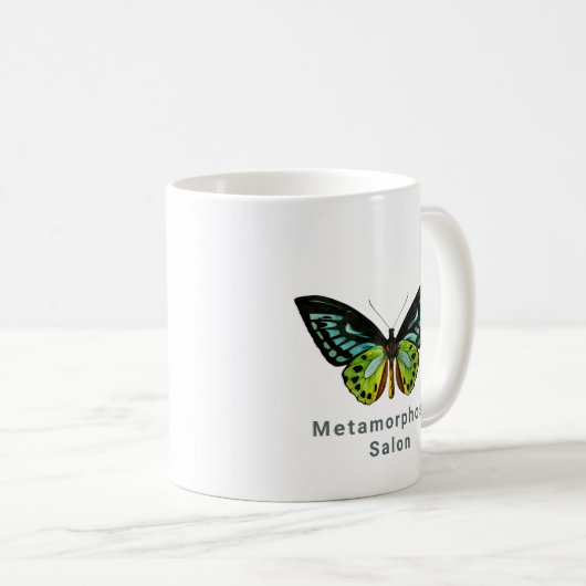 Mug Logo Minimal Papillon Élégant Salon de Beauté (Devant droit)
