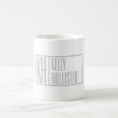 Mug Logo Moderne Grey Initiales & Nom (Centre)