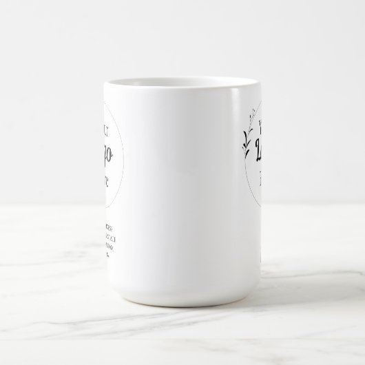 Mug Logo moderne simple QR Code et Text Business (Centre)