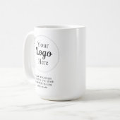 Mug Logo moderne simple QR Code et Text Business (Devant gauche)