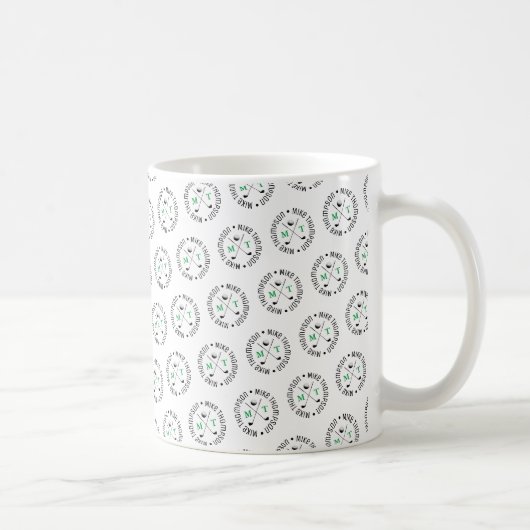 Mug Logo Monogramme motif Golfer (Droite)